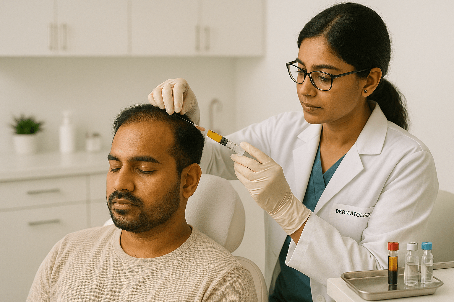 PRP and GFC hair treatment in Kakinada at Tricure Clinics